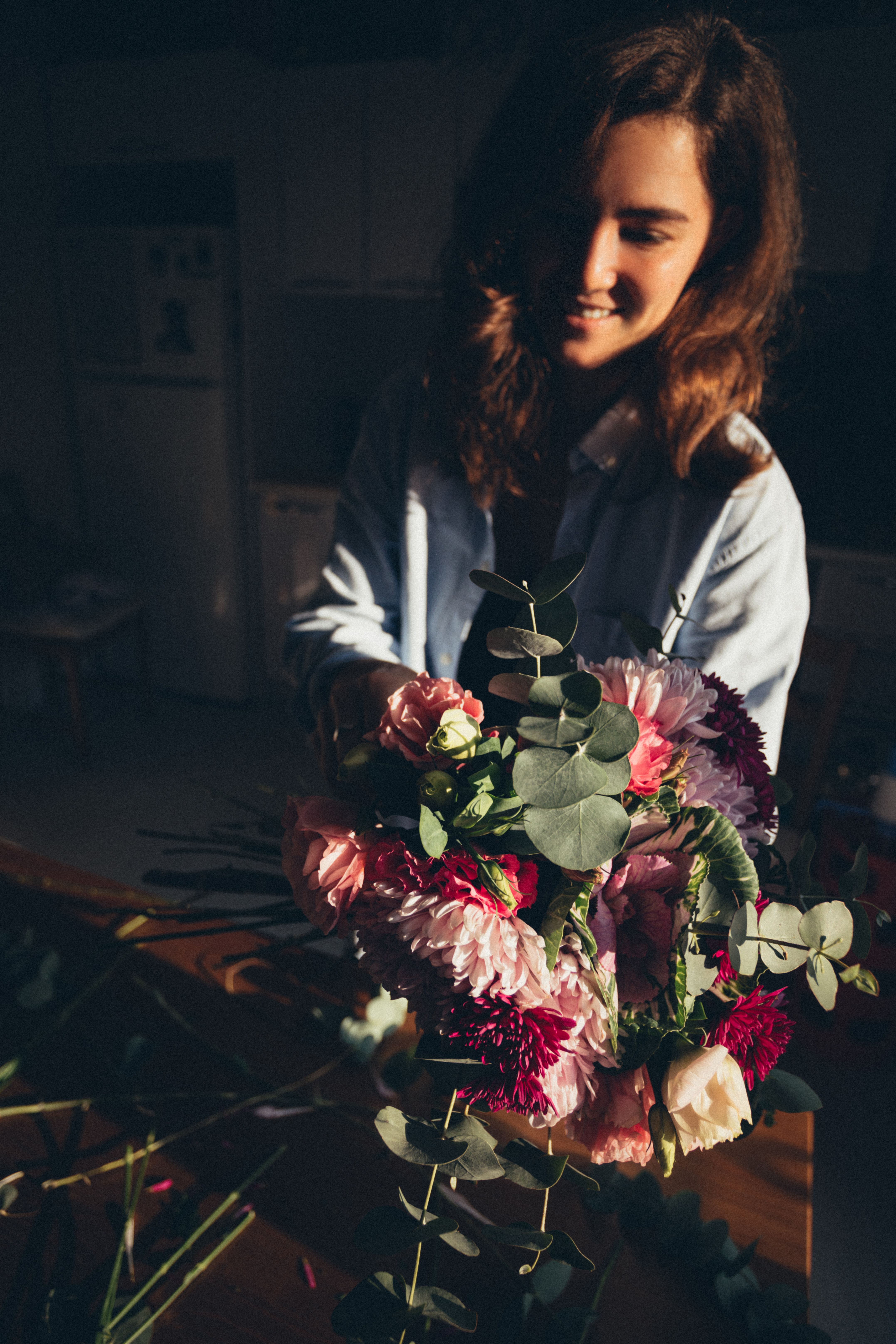 Rich wedding ceremony flora bouquet